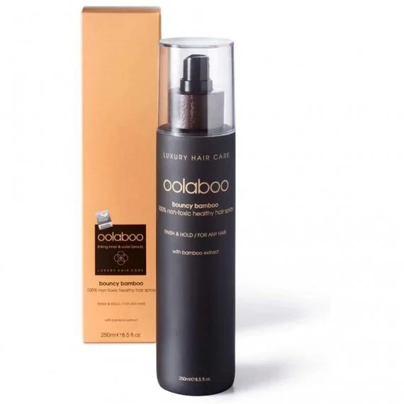 Oolaboo Bouncy Bamboo 100% Non-Toxic Healthy Hair Spray 250ml - lacca ecologica spray nutriente tutti capelli