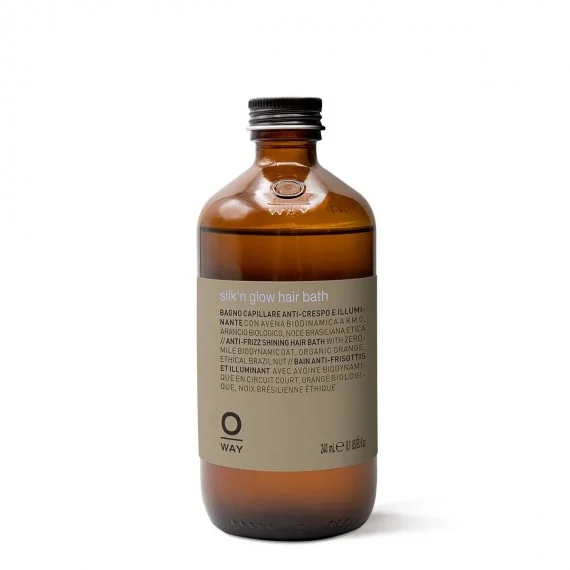 Oway Silk'n Glow Hair Bath 240ml - shampoo anti-crespo illuminante capelli crespi opachi