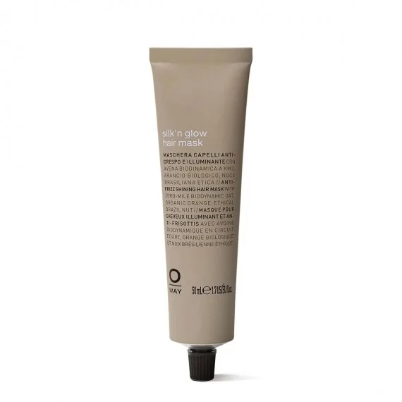 Oway Silk'n Glow Hair Mask 50ml TRAVEL - maschera anti-crespo capelli aridi crespi opachi