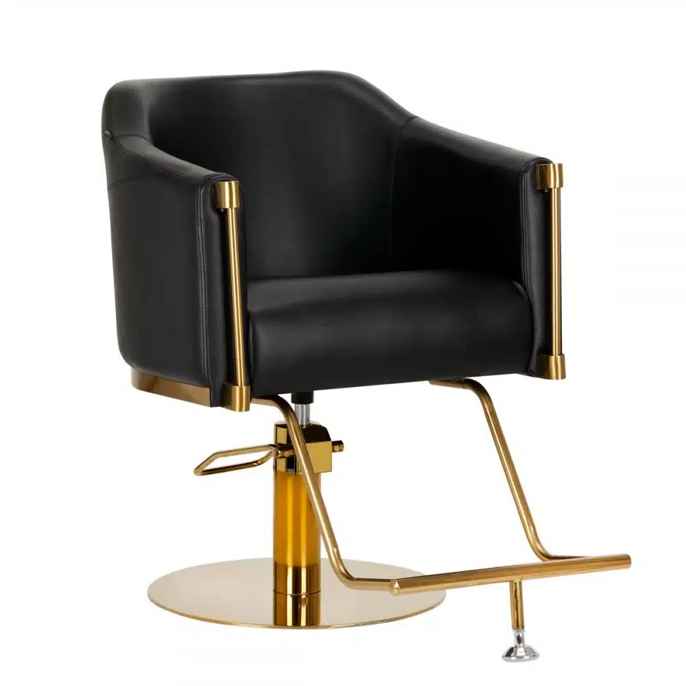 SEDIA POLTRONA DA TAGLIO CAPELLI UOMO DONNA PARRUCCHIERE BARBIERE ORO NERO O GRIGIA