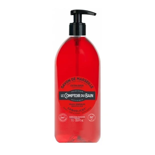 IL CONTITORE DI BAGNO Il tradizionale sapone Marsiglia COQUELICOT Bottiglia da 1 l