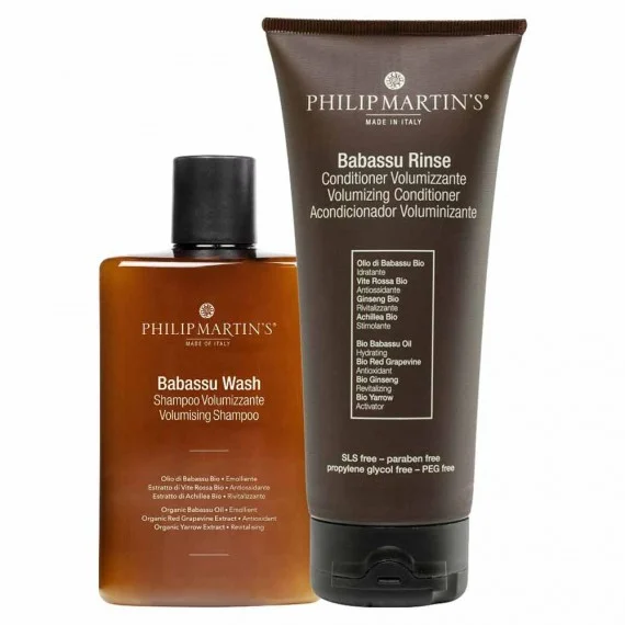 Philip Martin's Babassu Wash+Rinse 320+200ml - kit volumizzante capelli sottili/fini