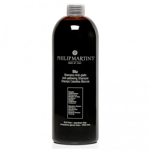 Philip Martin's Blu Shampoo Anti Giallo 1000ml - shampoo anti-giallo capelli biondi decolorati bianchi