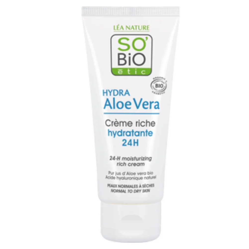 LÉa nature so bio étic Hydra Aloe Vera - Crema Giorno Ricca 24 ore, 50 ml