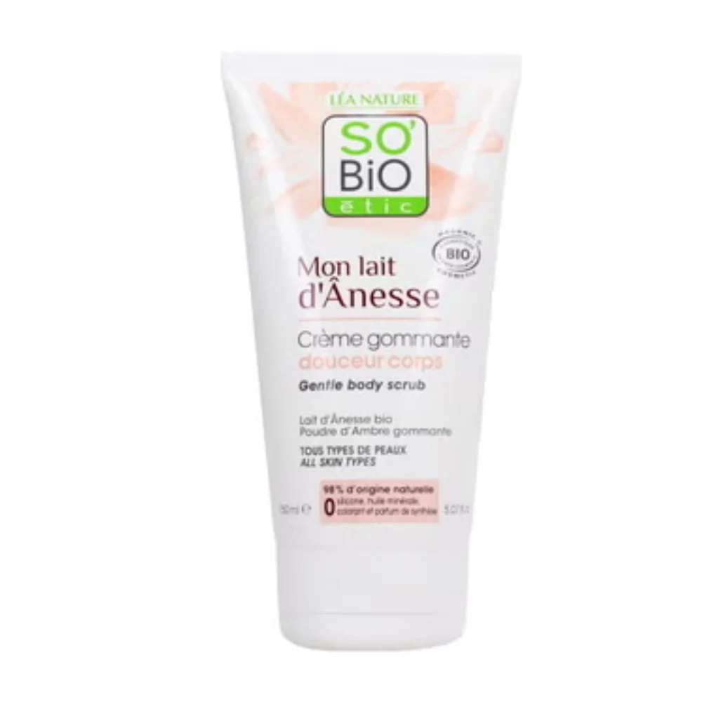 LÉa nature so bio étic Mon Lait d'Anesse - Peeling Corpo al Latte d'Asina, 150 ml