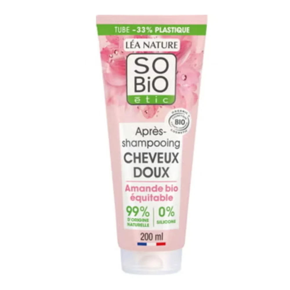 LÉa nature so bio étic Balsamo 3 in 1 Latte di Mandorla & Proteine del Riso, 200 ml