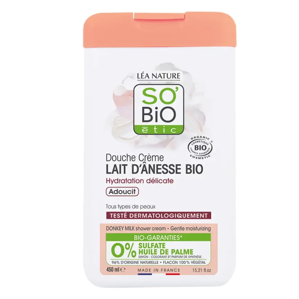 LÉa nature so bio étic Doccia Crema al Latte d'Asina, 450 ml