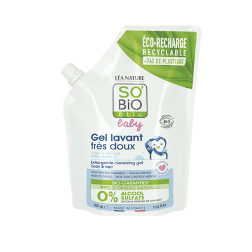 LÉa nature so bio étic Baby - Shampoo 2in1 e Doccia Delicato, 500 ml