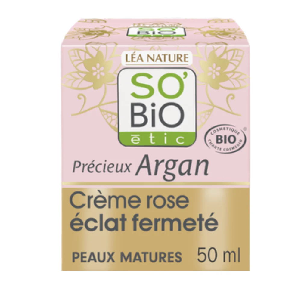 LÉa nature so bio étic Précieux Argan - Crema Rassodante alla Rosa, 50 ml