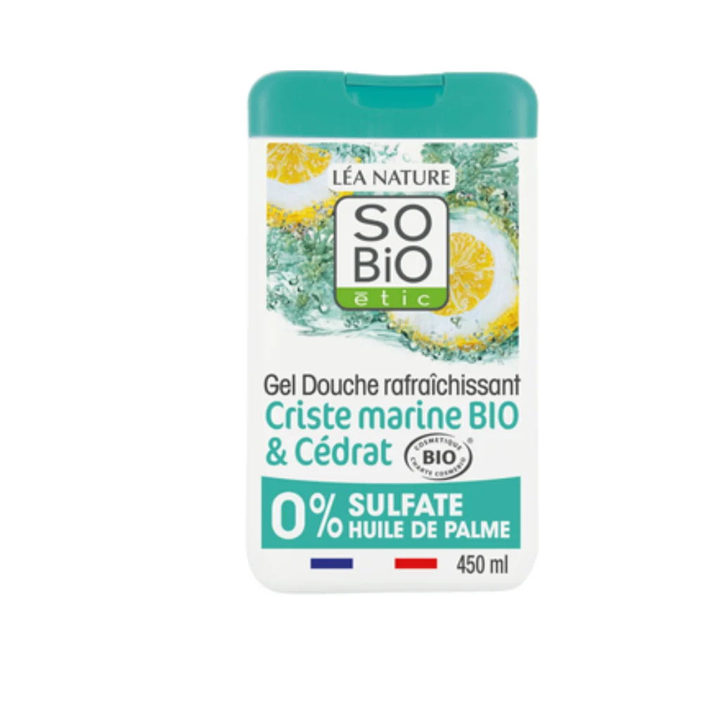 LÉa nature so bio étic Gel Doccia Rinfrescante con Finocchio Marino e Cedro, 450 ml