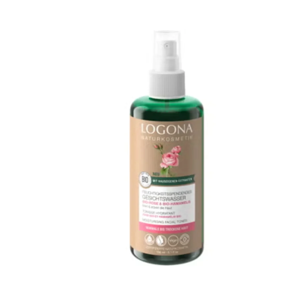 Logona Tonico Viso Idratante Rosa Bio e Amamelide Bio, 150 ml