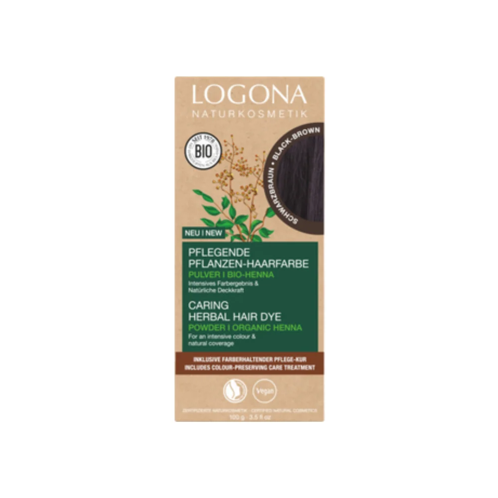 Logona Tinta Vegetale Nero-Castano 101, da 100 g