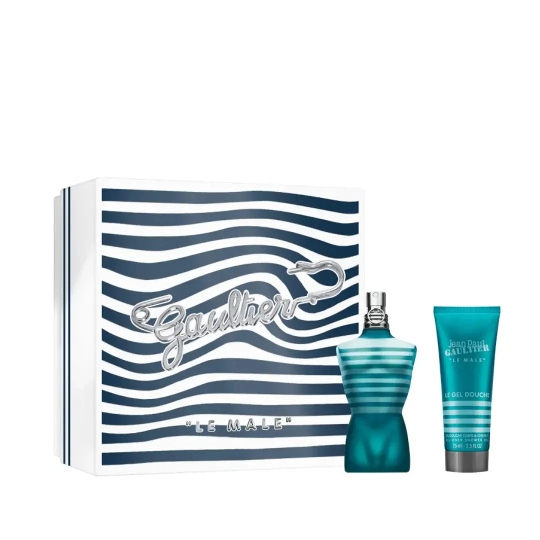 JEAN P G LE MALE EDT 75ML GEL SET