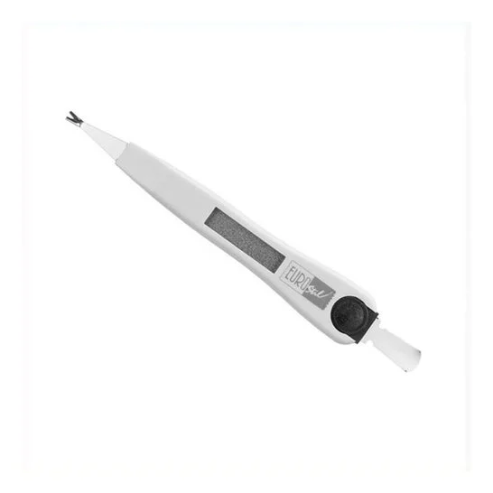 Eurostil Cuticle Clippers bianco con lima 1pc