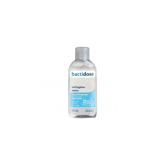 Gilbert Bactidose Fragrance Free Hand Gel Gel Hygine Gel 75 Ml Bottiglia