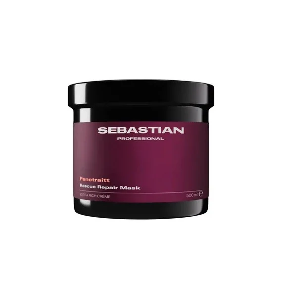 Sebastian Penetraitt Rescue Repair Mask 500ml NEW - maschera riparatrice intensiva capelli danneggiati