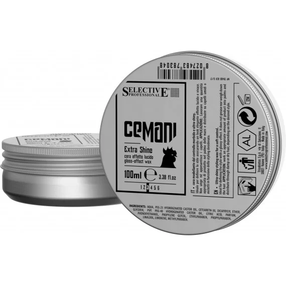 Selective Professional Cemani Extra Shine 100ml – cera uomo modellante illuminante effetto lucido