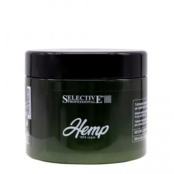 Selective Professional Hemp Reparing Jelly Mask 500ml - maschera/trattamento riparatore cute capelli secchi