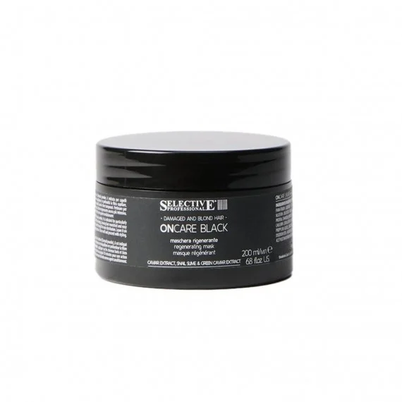 Selective Professional OnCare Black Mask 200ml NEW - maschera rigenerante capelli biondi sfibrati