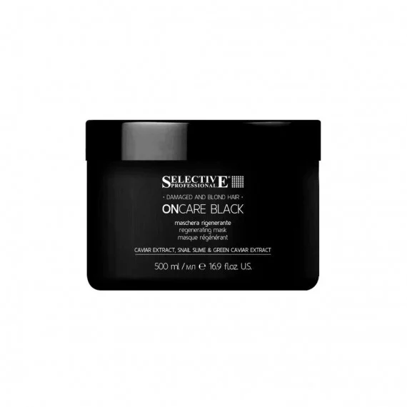 Selective Professional OnCare Black Mask 500ml NEW - maschera rigenerante capelli biondi sfibrati