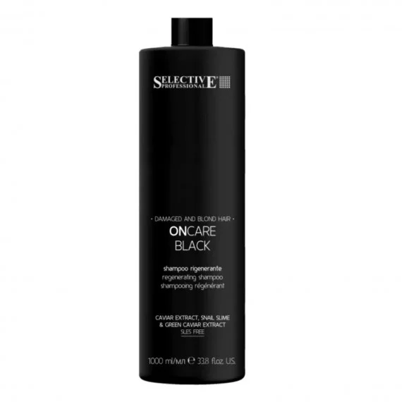 Selective Professional OnCare Black Shampoo 1000ml NEW - shampoo rigenerante capelli biondi decolorati sfibrati