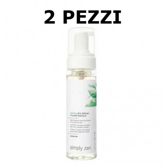 Simply Zen Calming Ultra Delicate Mousse Shampoo 200ml 2 PEZZI - shampoo in mousse cute sensibile