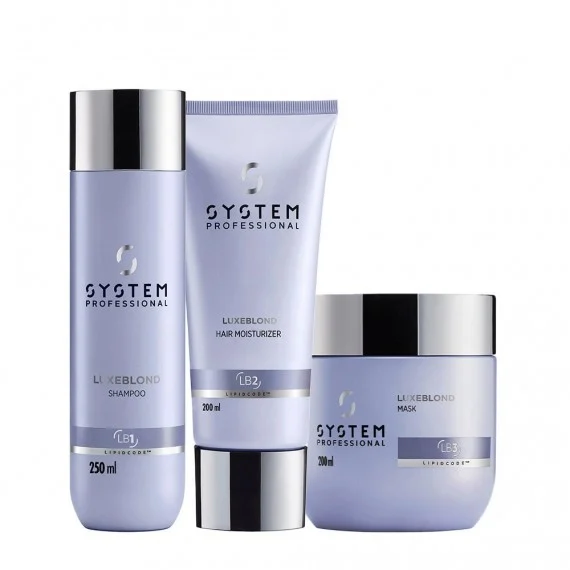 System Professional LuxeBlond Shampoo+Conditioner+Mask 250+200+200ml