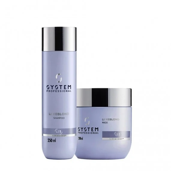 System Professional LuxeBlond Shampoo LB1+Luxeblond Mask LB3 Mask 250+200ml