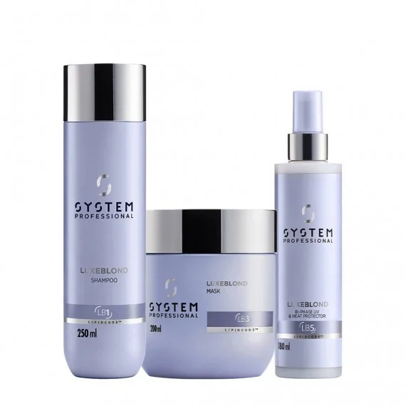 System Professional LuxeBlond Shampoo+Mask+Bi-Phase 250+200+180ml