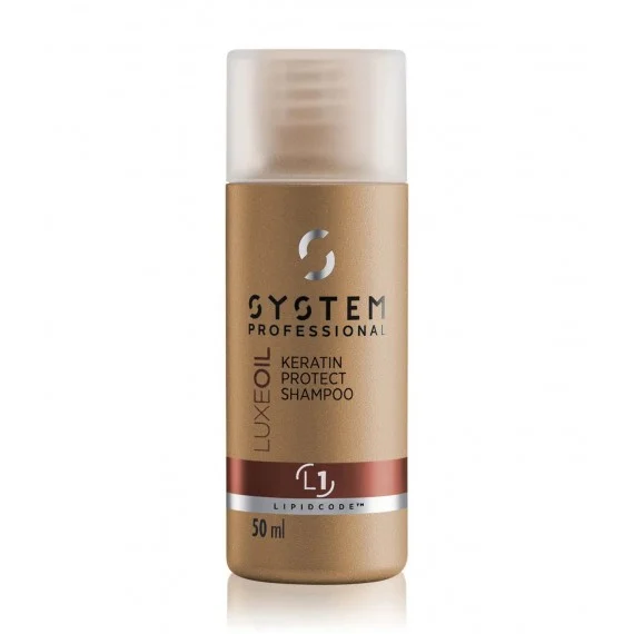 System Professional LuxeOil Keratin Protect Shampoo L1 50ml TRAVEL  - shampoo levigante illuminante tutti capelli