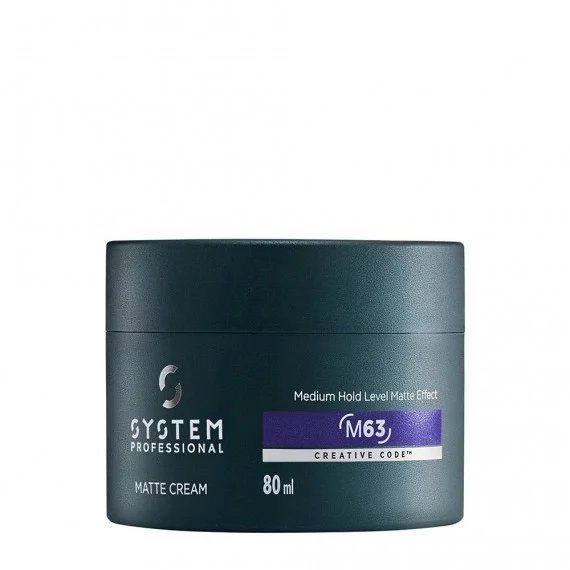 System Professional Man Matte Cream M63 80ml - pasta uomo modellante tenuta media opaca