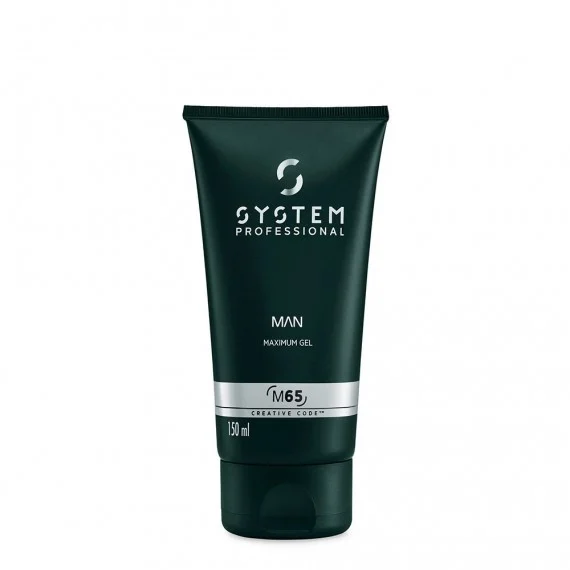 System Professional Man Maximum Gel M65 150ml - gel styling uomo tenuta forte