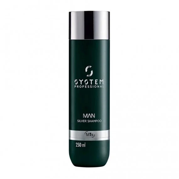 System Professional Man Silver Shampoo M1S 250ml - shampoo uomo antigiallo capelli grigi bianchi