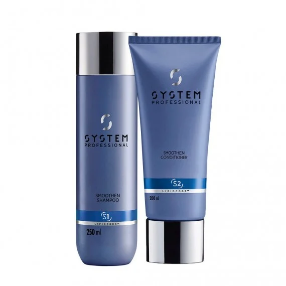 System Professional Smoothen Shampoo S1 + Conditioner S2 250+200ml - kit lisciante capelli crespi