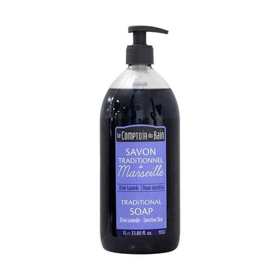 IL BAGNO COMPLETO Sapone tradizionale Marsiglia OLIVE - LAVANDA 1 l bottiglia da 1 l