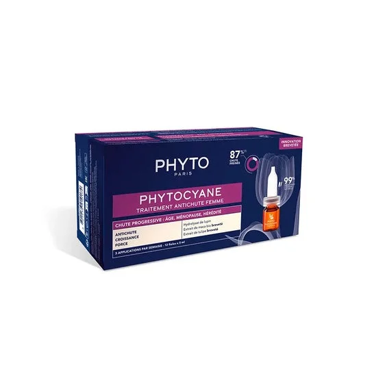 Phyto Phytocyane Trattamento Anti-Caduta Dei Capelli Donne Progres 12 Fiale
