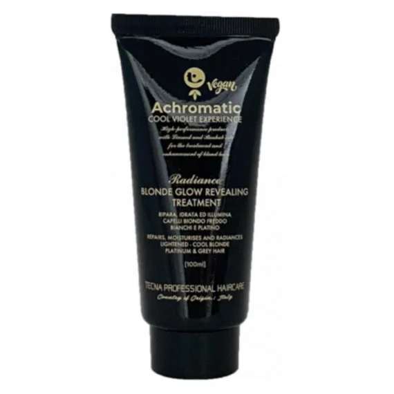 Tecna Achromatic Blonde Glow Revealing Treatment 100ml TRAVEL SIZE - balsamo antigiallo capelli biondo freddo