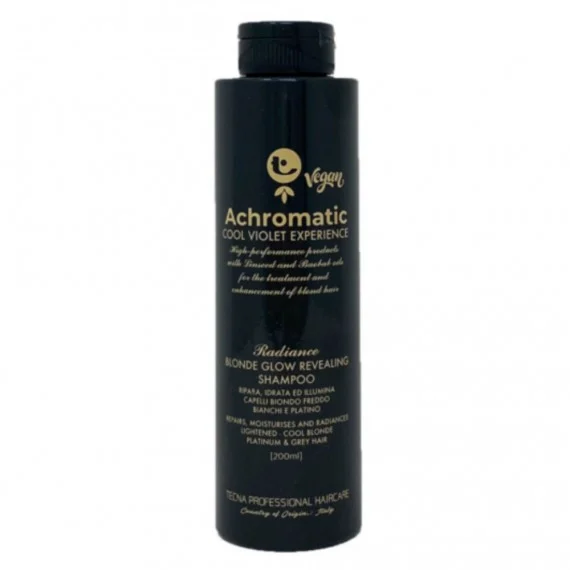 Tecna Achromatic Radiance Blonde Glow Revealing Shampoo 200ml - shampoo antigiallo capelli biondo freddo