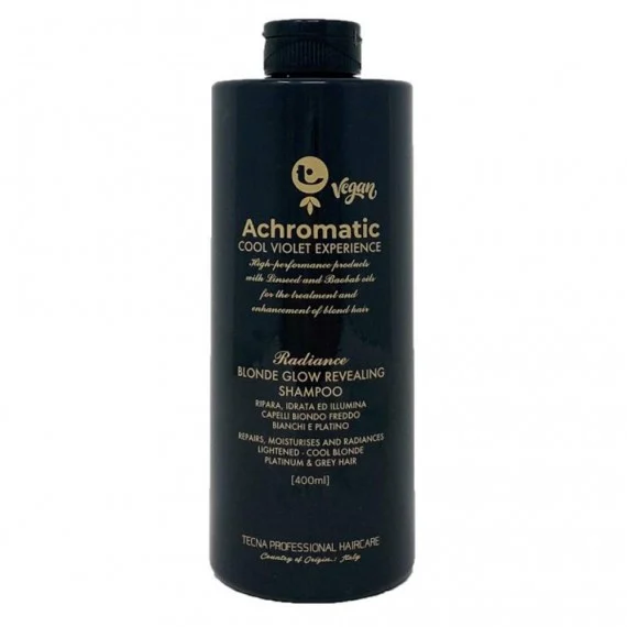 Tecna Achromatic Radiance Blonde Glow Revealing Shampoo 400ml - shampoo antigiallo capelli biondo freddo