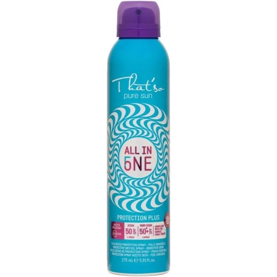 That'so All In One Spf 50/50+*/50++* Protection Plus 175ml - spray olio secco pelli sensibili protezione solare alta