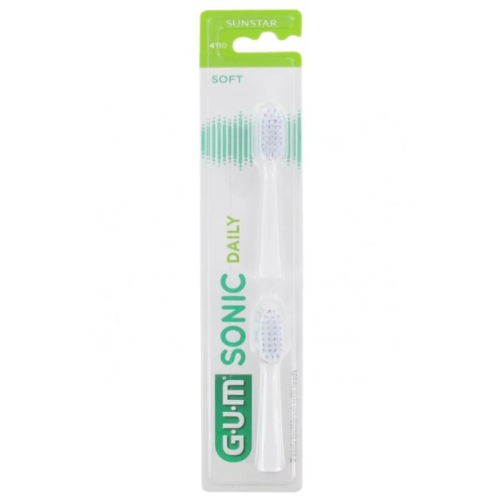 Gum Sonic Daily Ricariche Spazzolino Bianco x2