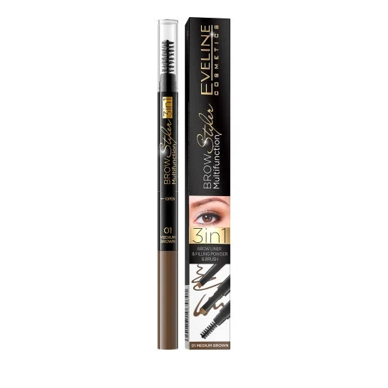 Eveline Cosmetics Matita per sopracciglia 01 Marrone medio 1 pezzo