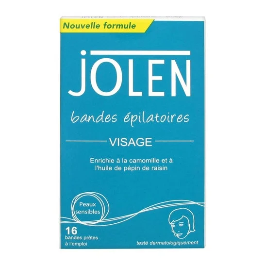 Jolen - Strisce di rimozione dei capelli facciali a 16 bande