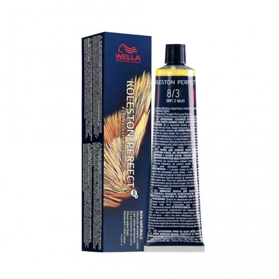 Wella Professional Koleston Perfect Me+ Rich Naturals 8/3 Biondo Chiaro Dorato 60ml - colorazione permanente