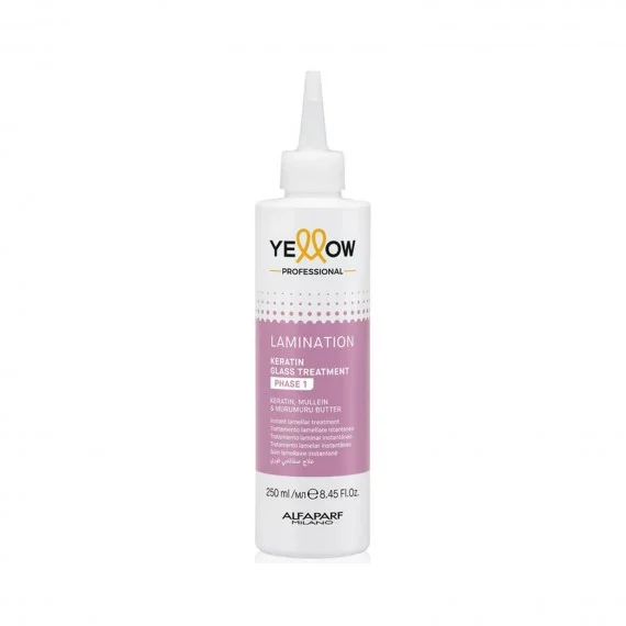 Yellow Professional Lamination Keratin Glass Treatment Phase 1 250ml - trattamento lamellare istantaneo