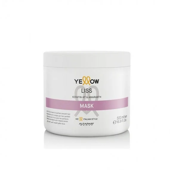 Yellow Professional Liss Mask 500ml - maschera lisciante anticrespo capelli ribelli crespi