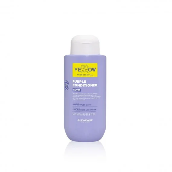 Yellow Professional Silver Purple Conditioner 500ml - balsamo nutriente anti-giallo capelli biondi grigi