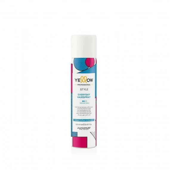 Yellow Professional Style Dry Shampoo Style Everyday Hairspray 250ml - lacca illuminante no gas tutti capelli