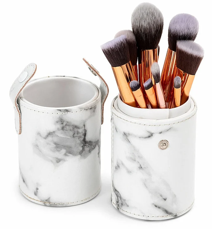 Set pennelli trucco in custodia, 10 pz