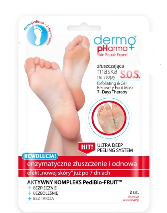 Maschera esfoliante per piedi "SOS Esfoliazione e rinnovamento enzimatico"